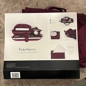 Tote Savvy Deluxe Bag Organizer - Wine